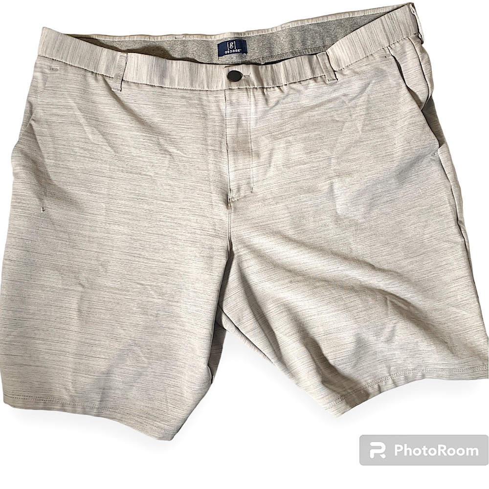 George Men Size XXL 44 Grey At The Knee Stretch GE Walk Shorts Comfort Waist GO